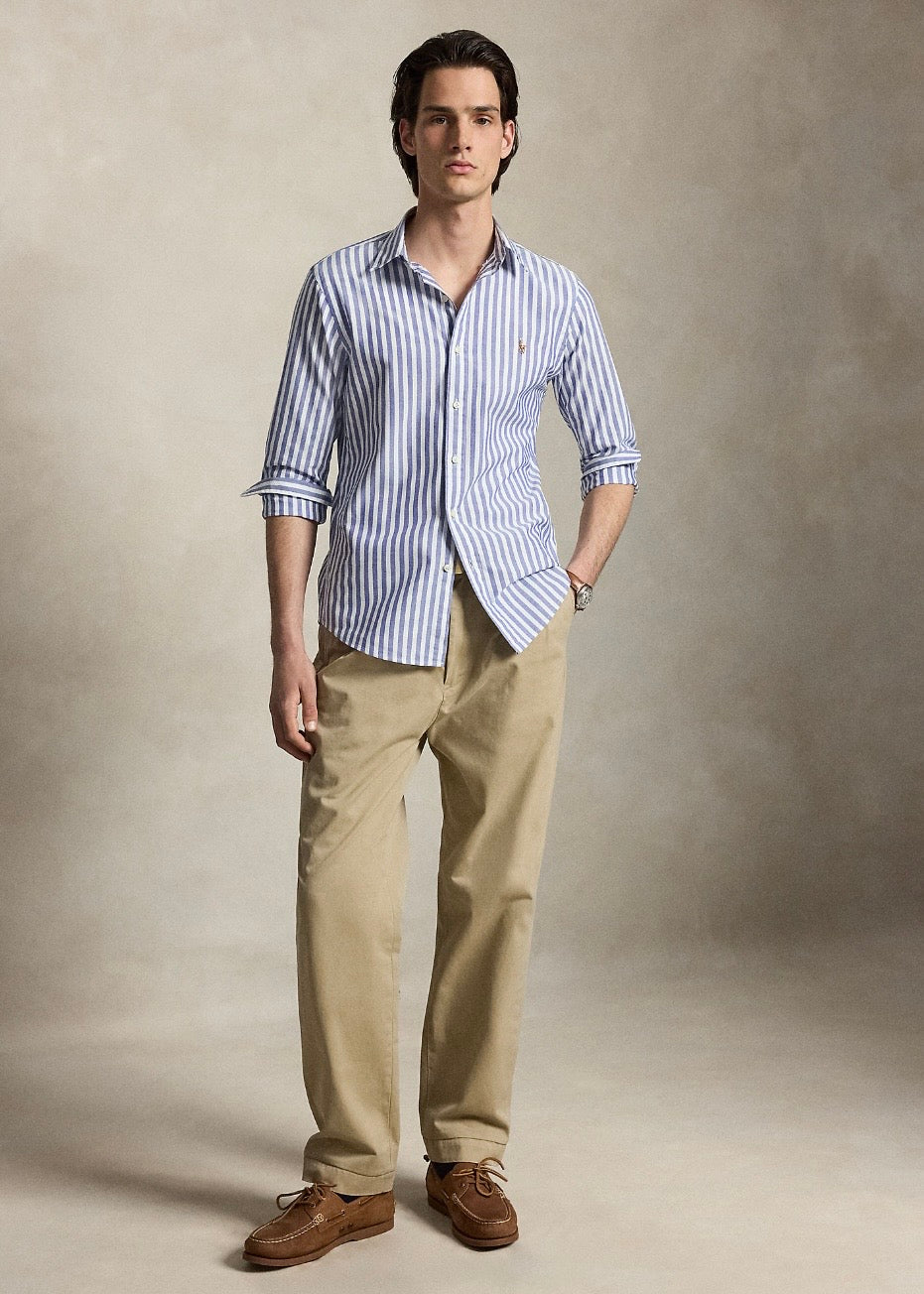 Slim Fit Striped Oxford Shirt Heritage Royal