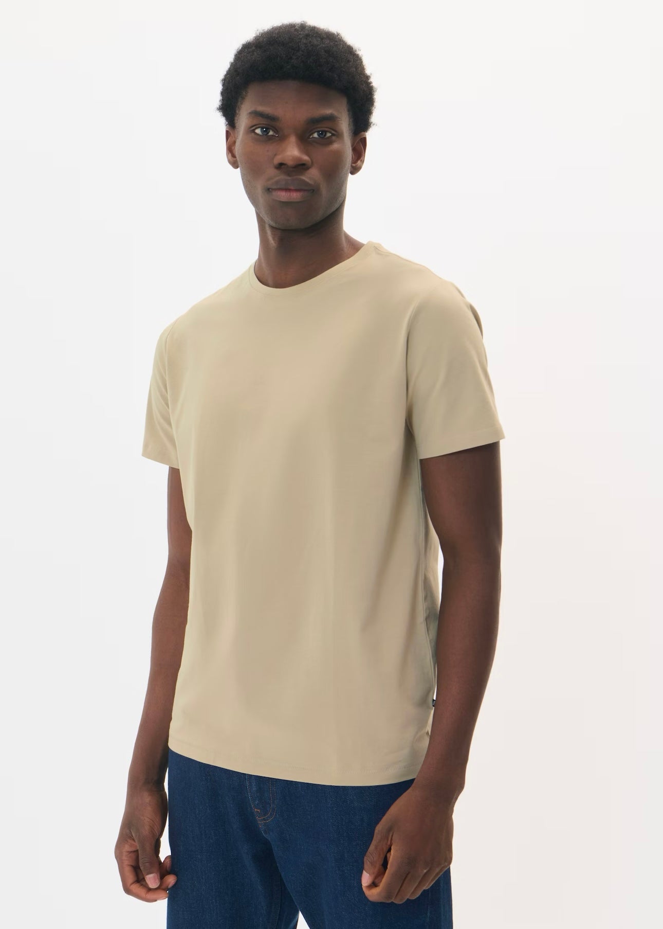 Matinique Jermalink Cotton Stretch t-shirt - Plaza Taupe