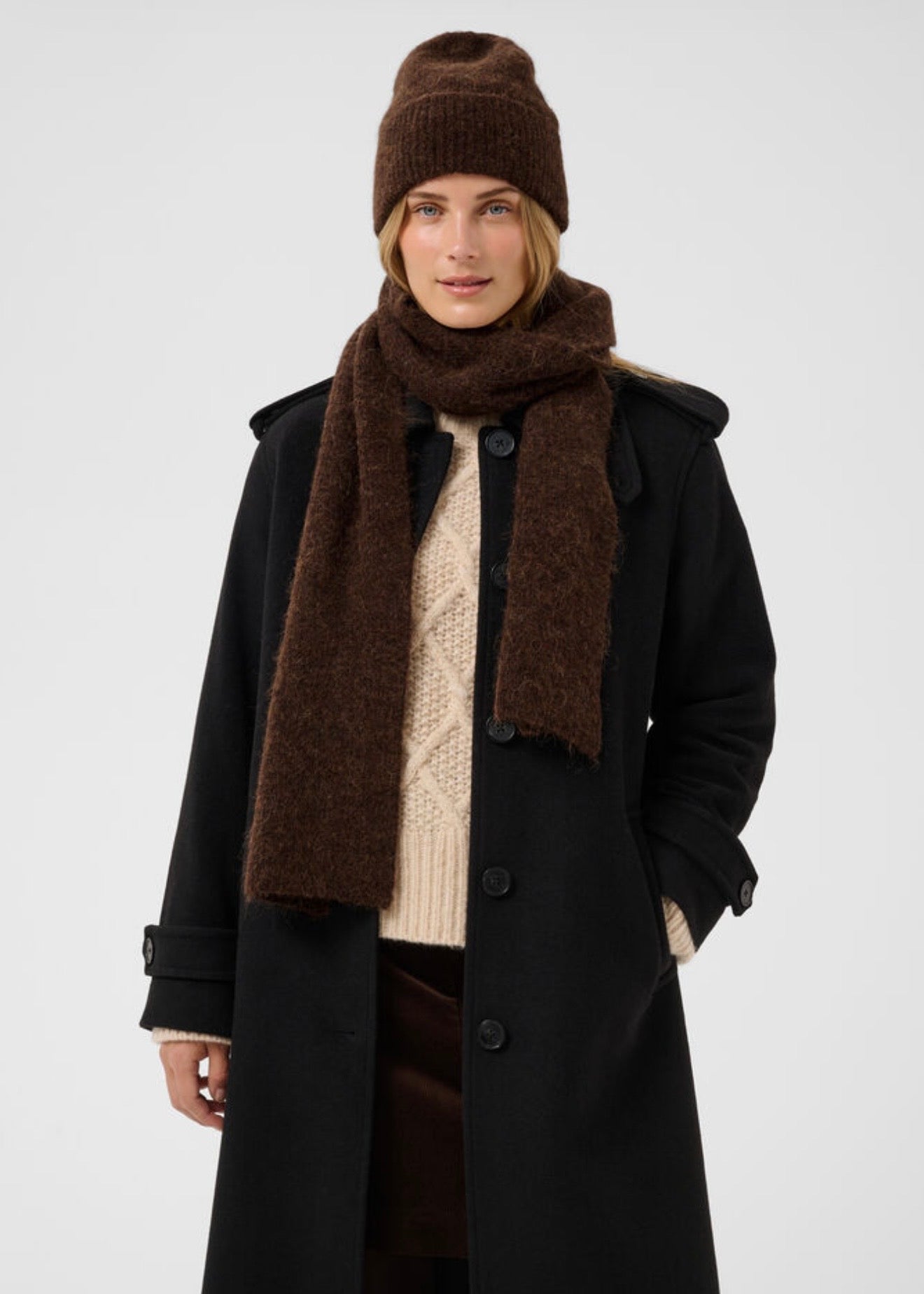 Svea Scarf Downtown Brown Melange