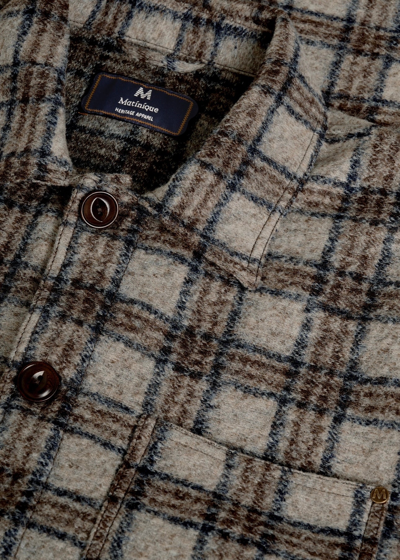 Matinique Pelton Heritage shirt - Morel