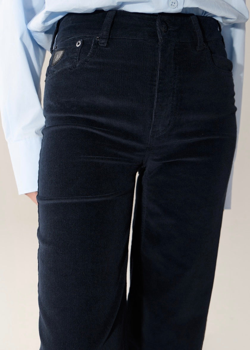 Palazzo Mistral Shiny Cord Navy