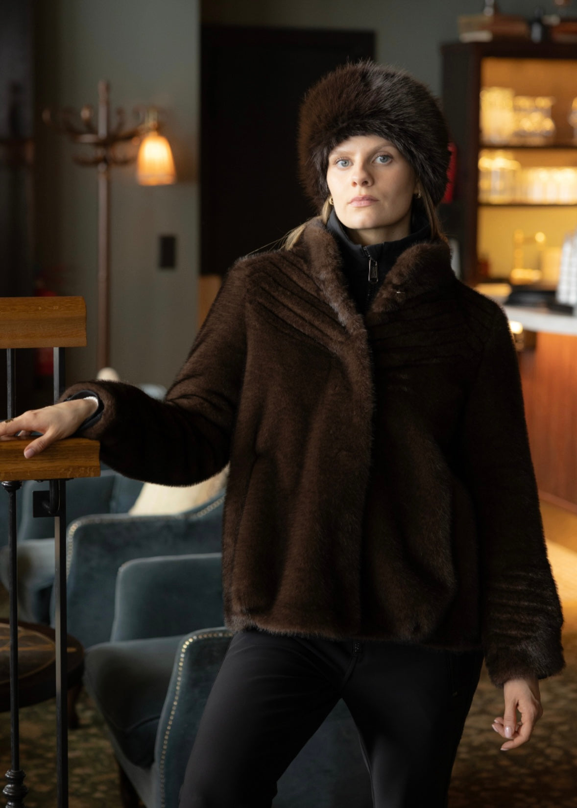 Kelly fuskepels Minkbrun