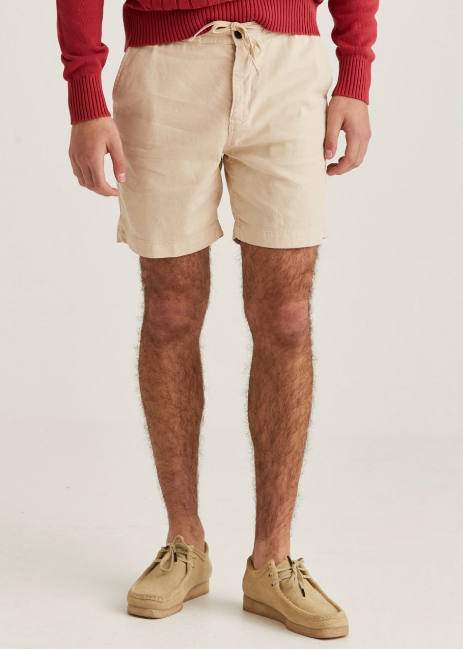 Morris Fenix Linen shorts - Khaki