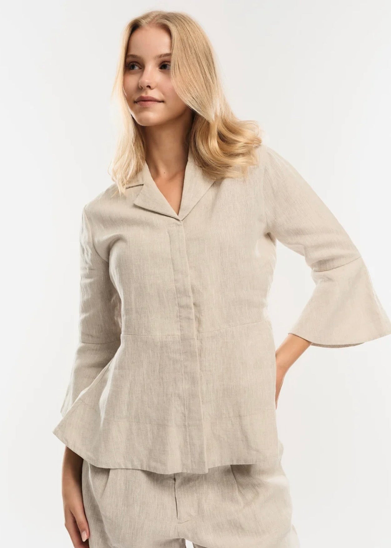 Guro Linen Shirt Beige Melange