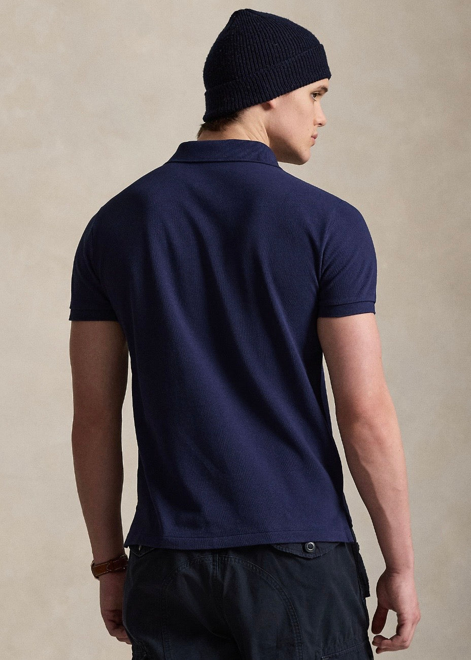 Mesh Polo Shirt Navy