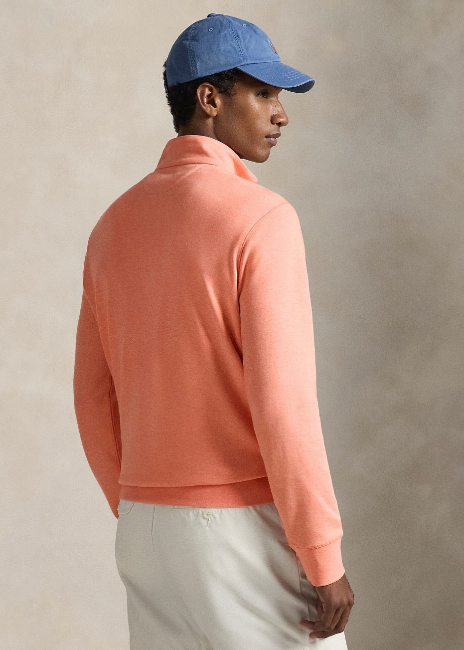 Jersey Quarter Zip Soft Orange Heather