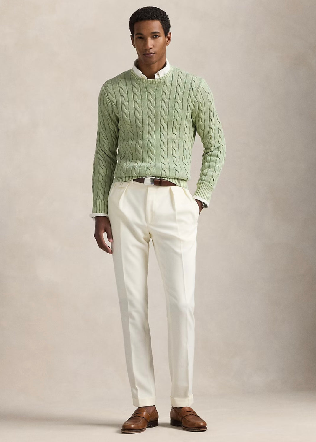 Ralph Lauren Cotton Cable sweater - Greenstone