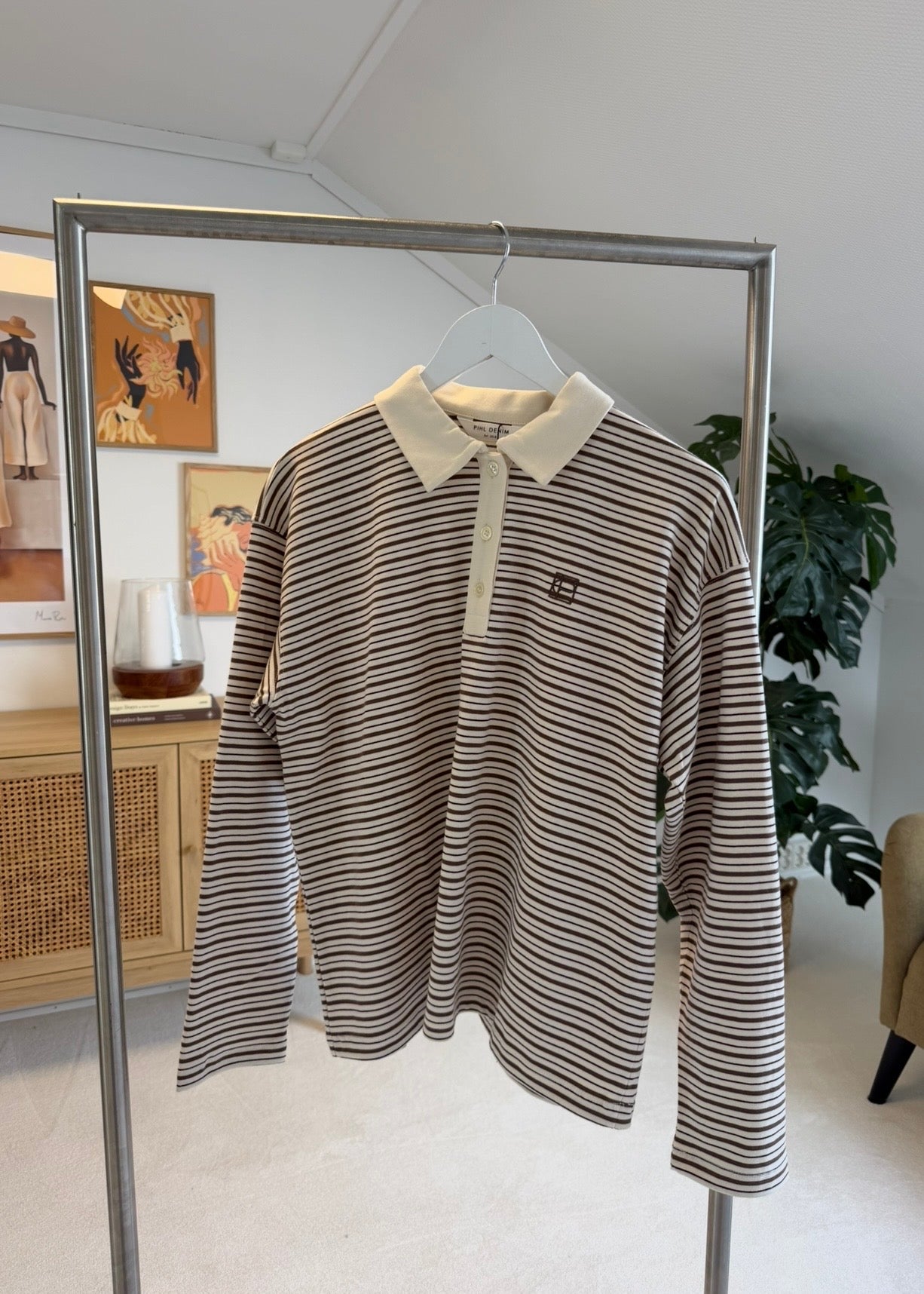 Elmer Polo Shirt Brown Stripe