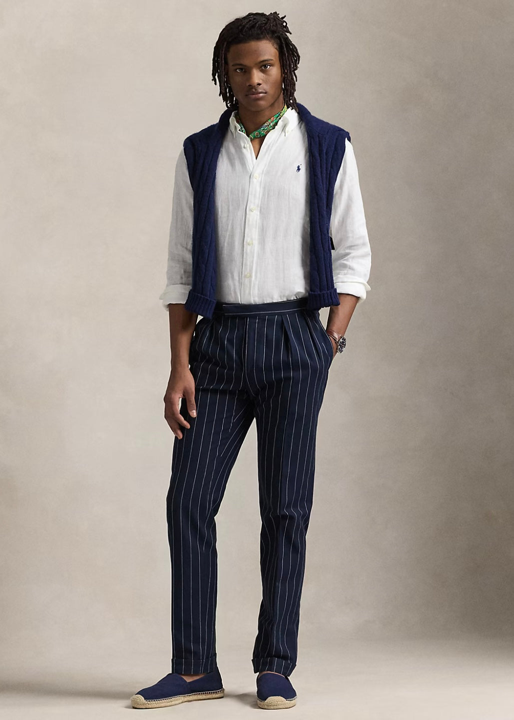 Custom Fit Linen Shirt White