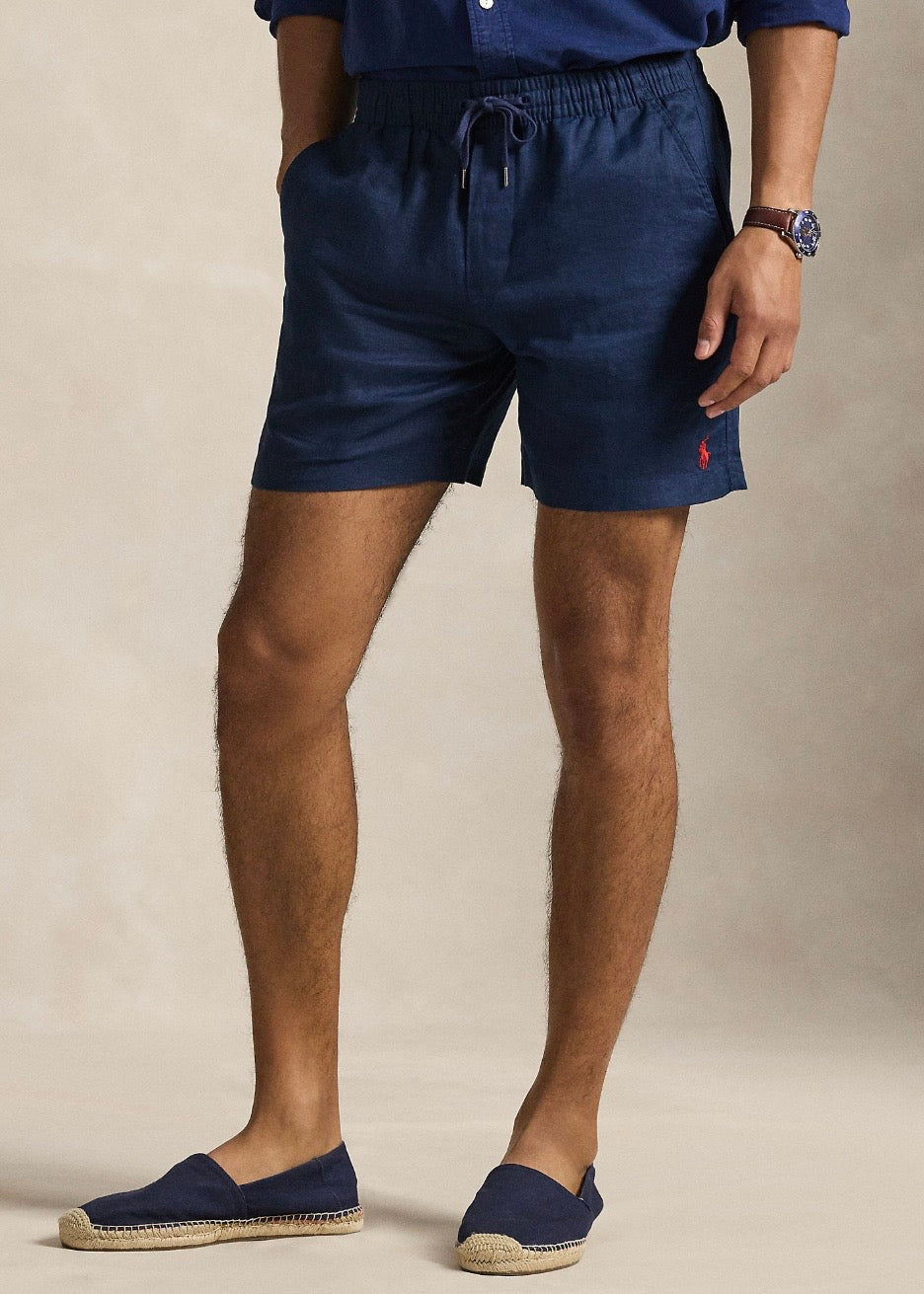 Prepster Linen Shorts Newport Navy