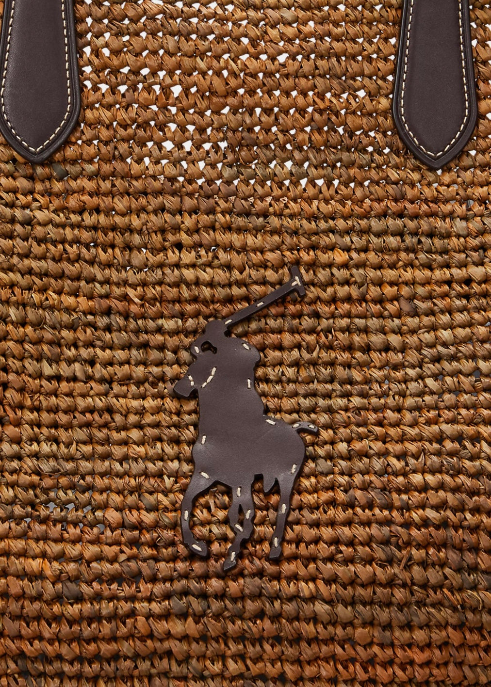 Ralph Lauren Raffia bag - Toasted Almond/Chocolate