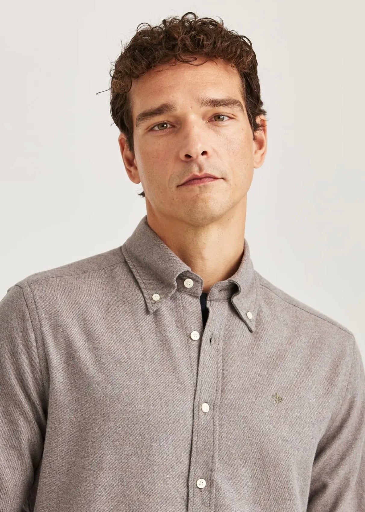 Twill Flannel shirt Brown