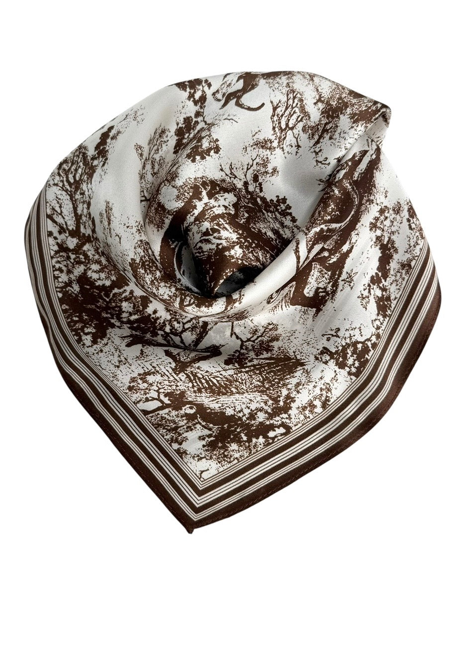 Silk Scarf Brown