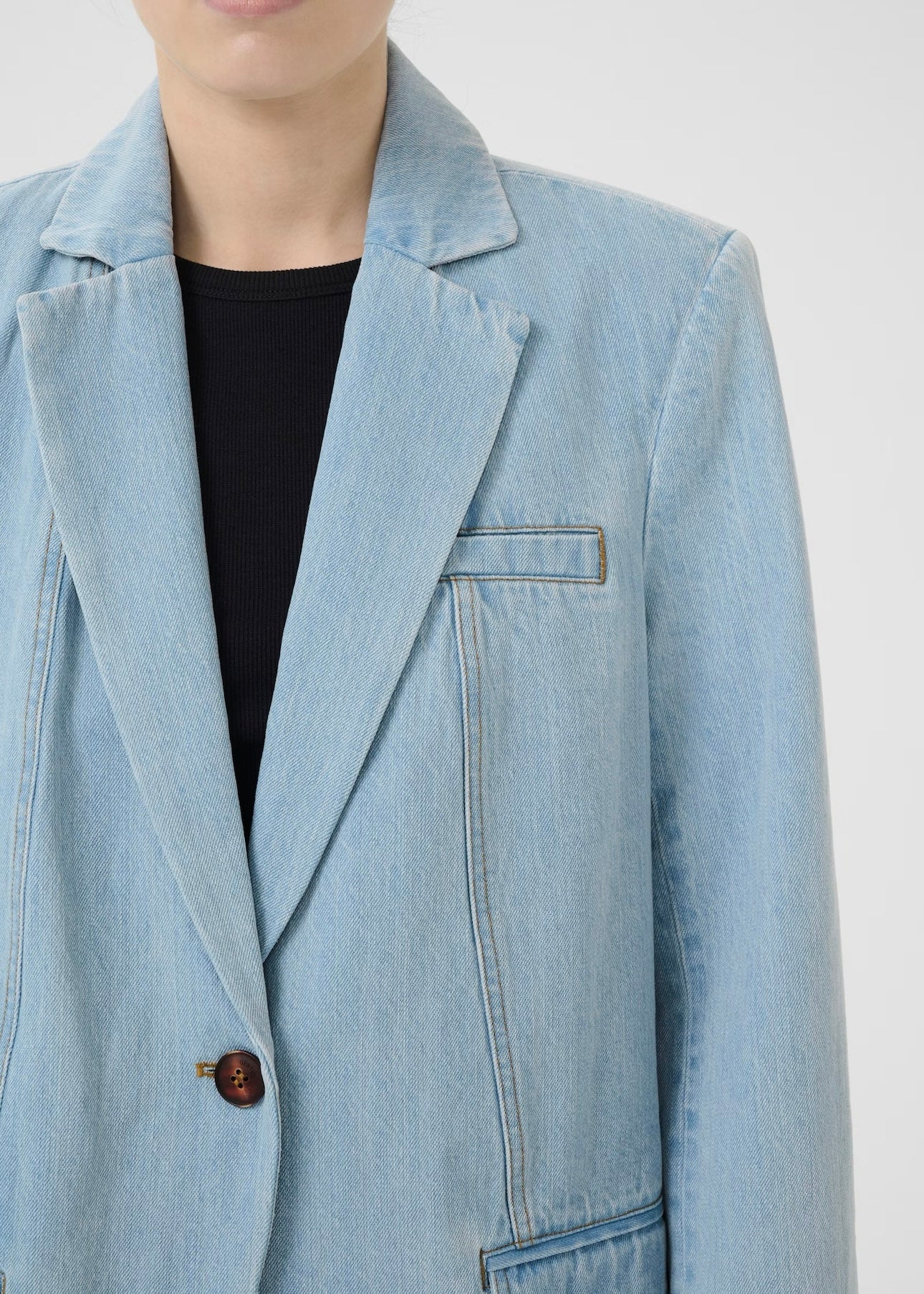 Gestuz Vella blazer - Light Blue Washed