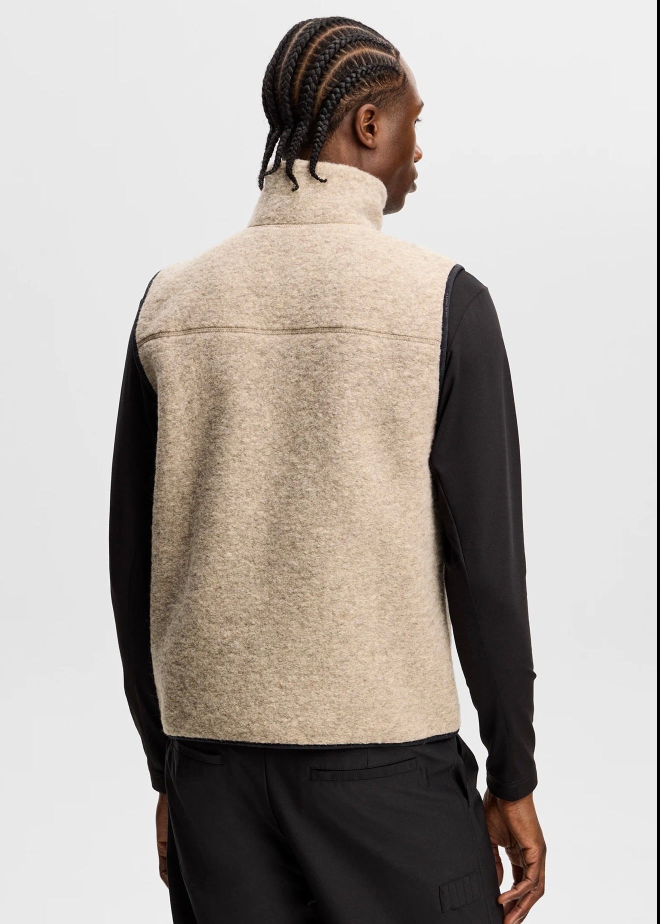 Duncan Wool Fleece Vest Moonbeam