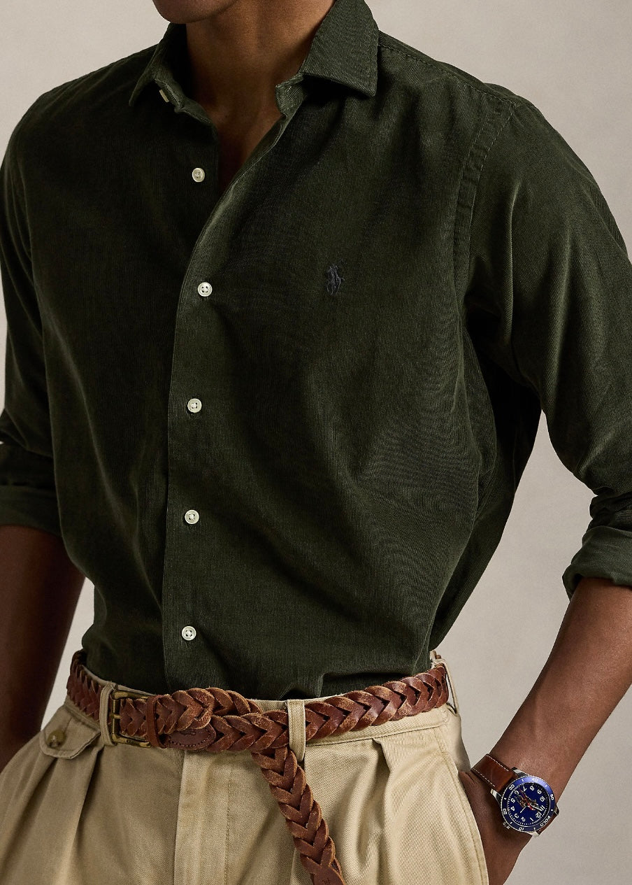 Corduroy shirt Estate Olive