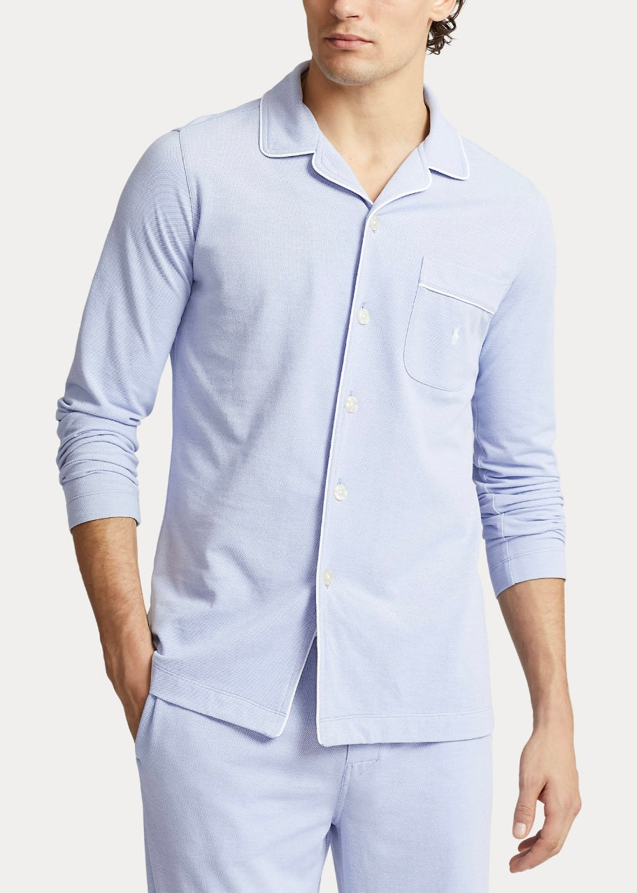 Cotton Mesh Pajama set Blue