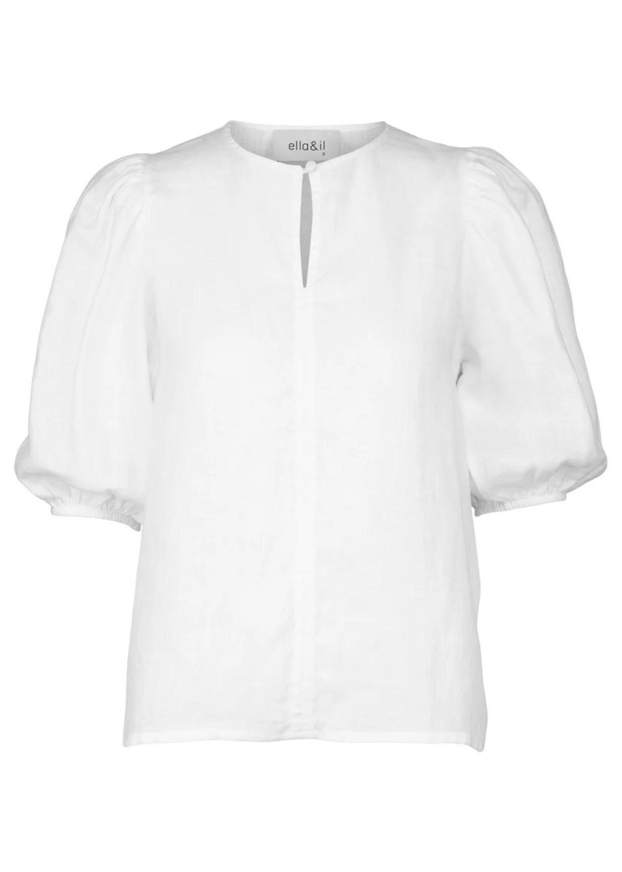Anna Linen Top White