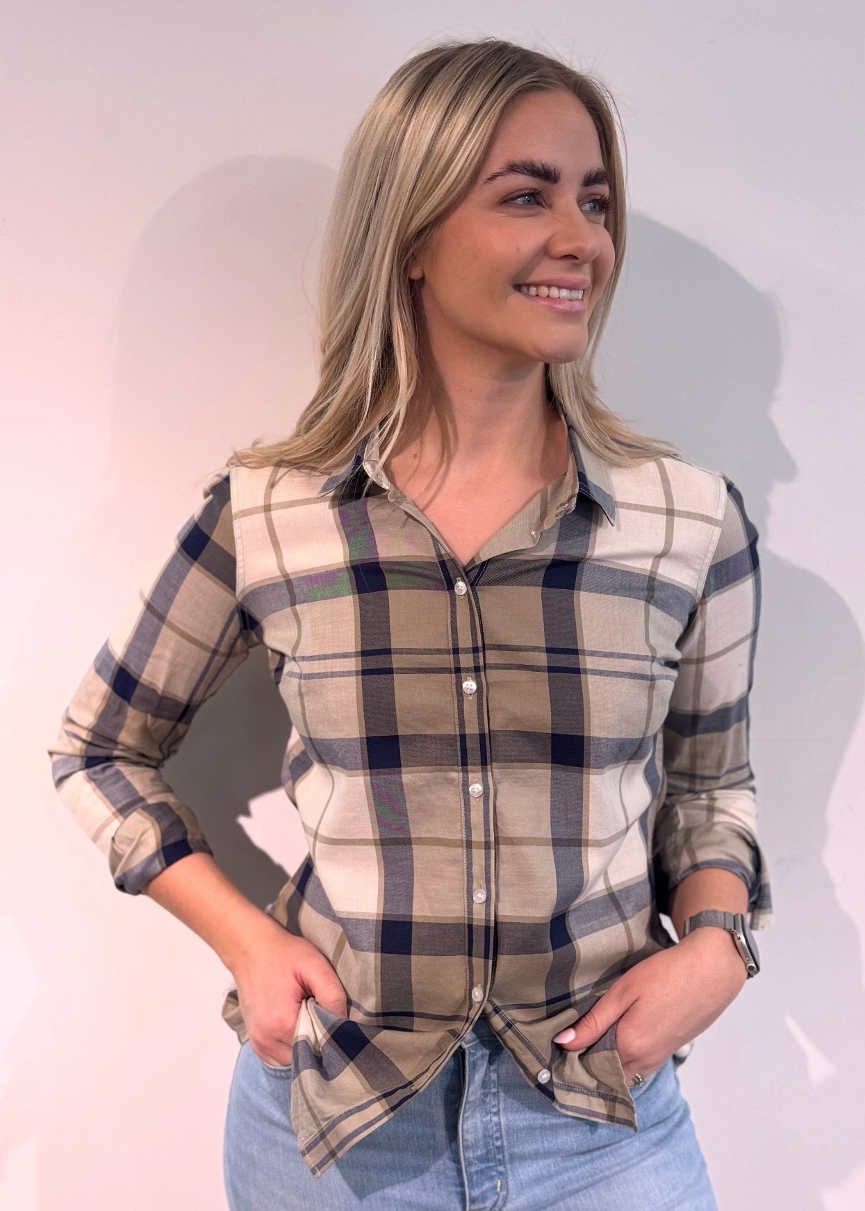Bredon Check Shirt Navy