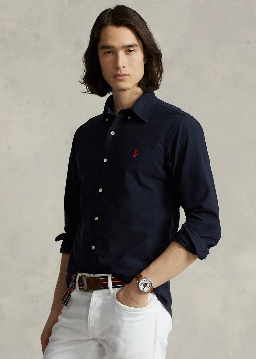 Custom Fit Oxford shirt Navy