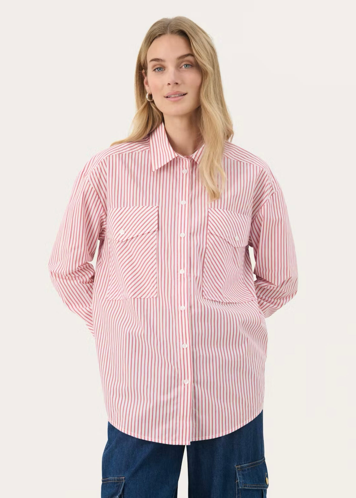 Part Two Parinaz shirt - Mars Red Stripe