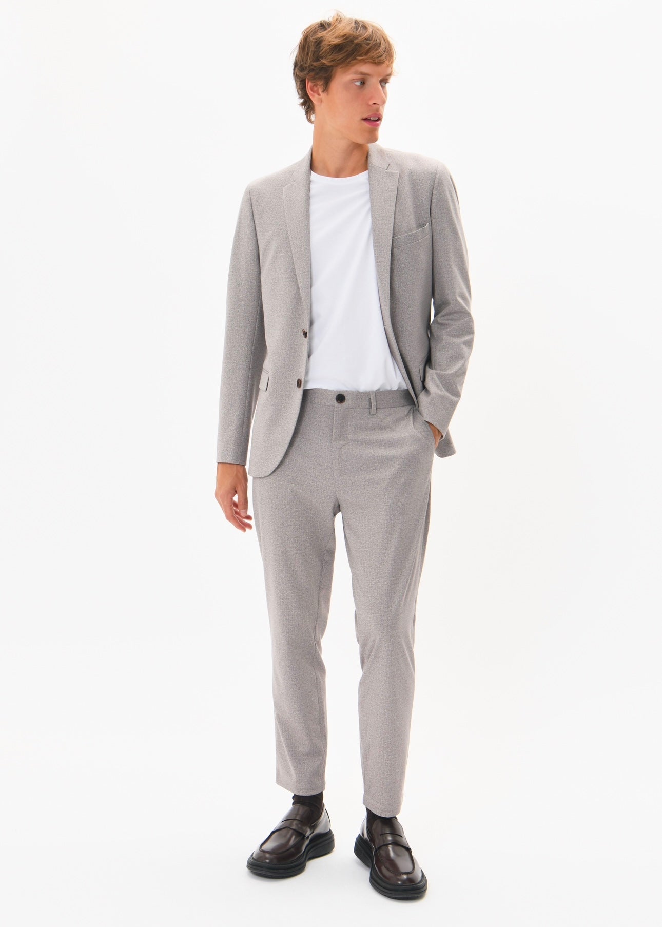 Matinique Liam Jersey pants - Walnut Melange