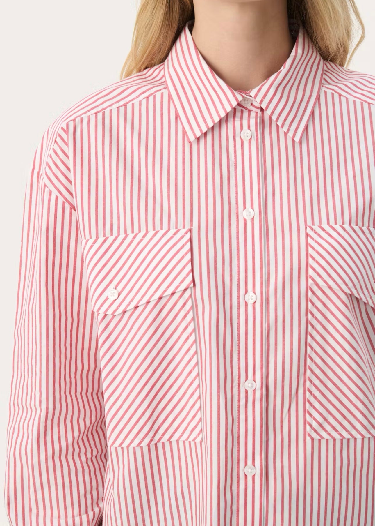 Part Two Parinaz shirt - Mars Red Stripe