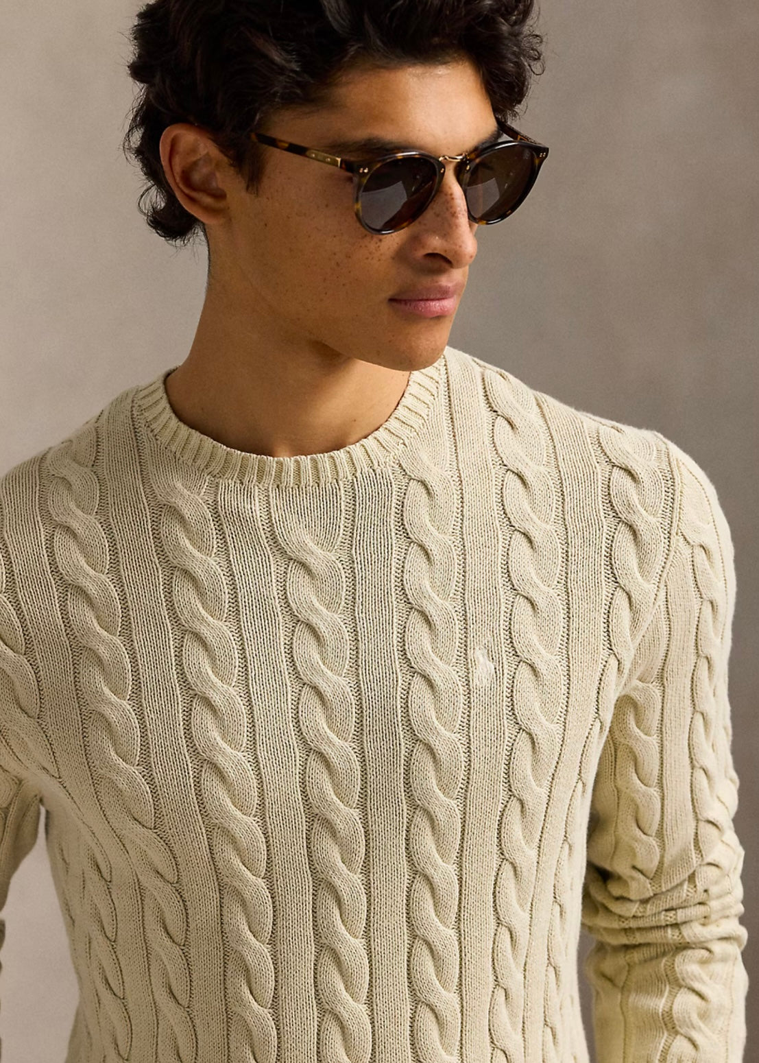 Ralph Lauren Cotton Cable sweaterb - Natural GMD