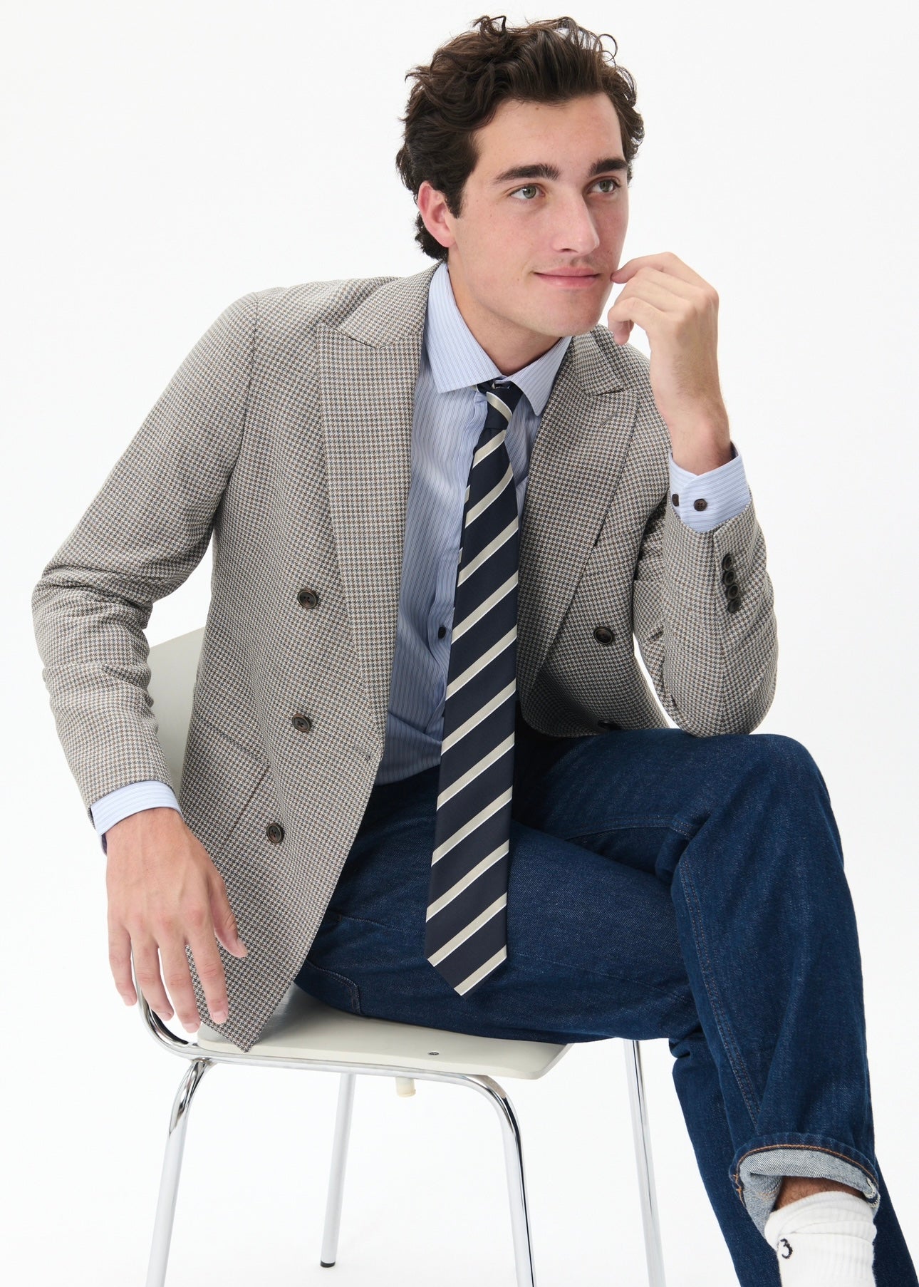 Matinique Garet Double blazer - Medium Grey Melange