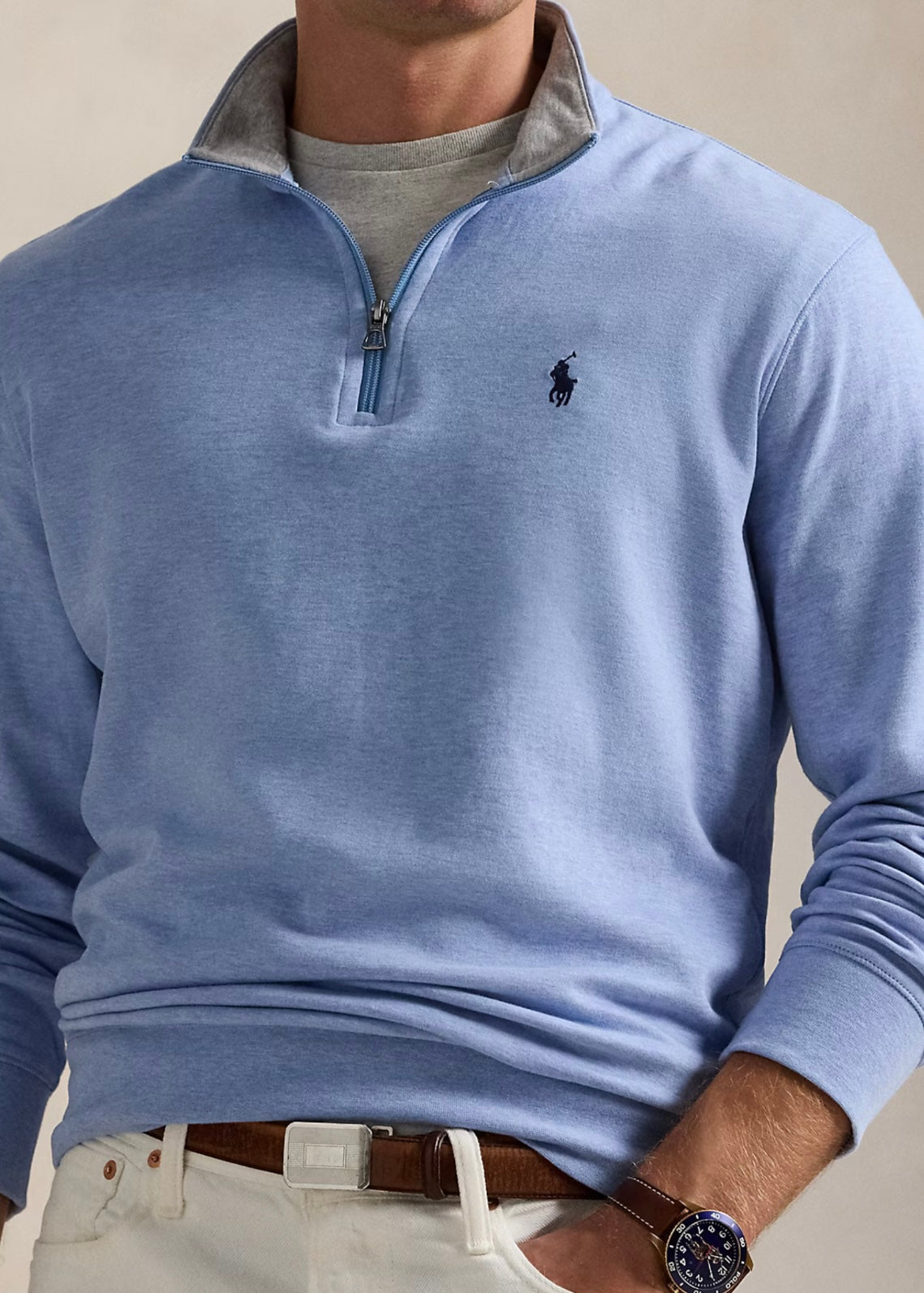 Polo Ralph Lauren College Zip sweater - Isle Heather