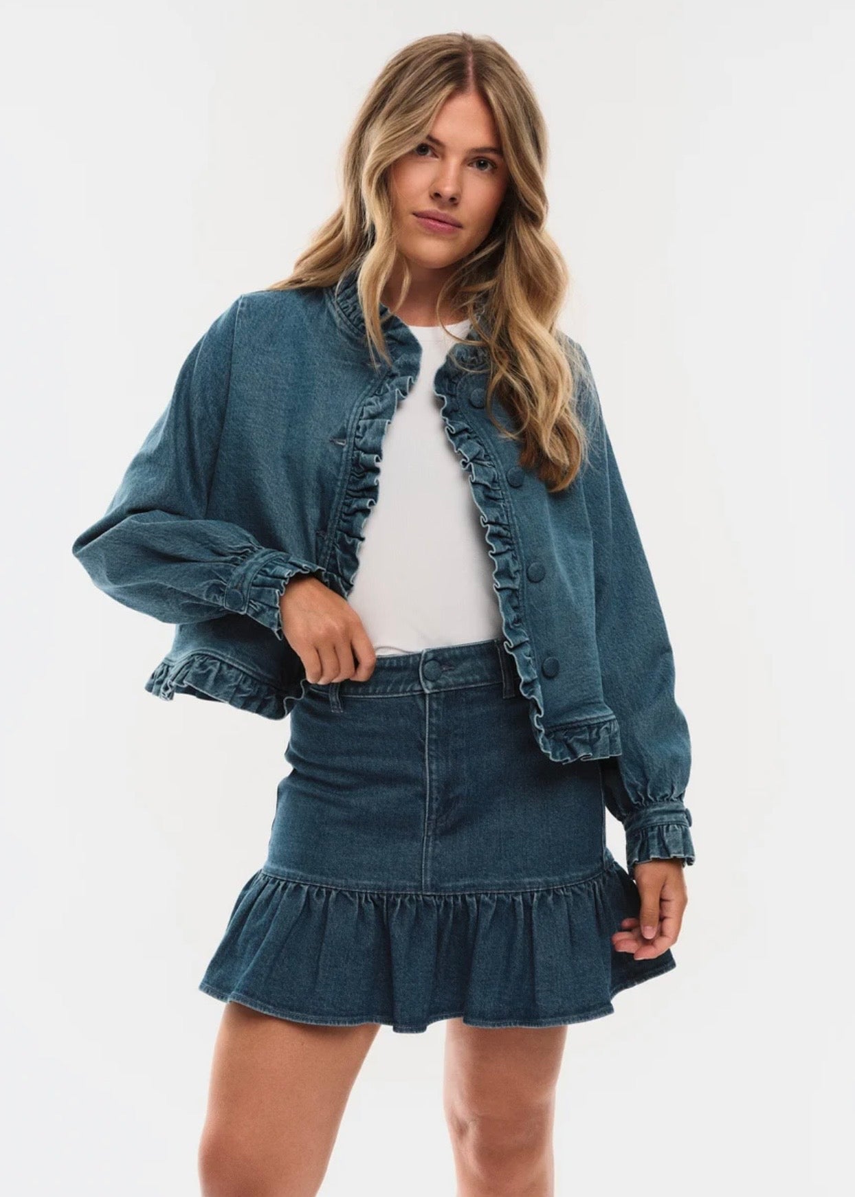 Kajsa Denim Skirt Denim Medium Wash