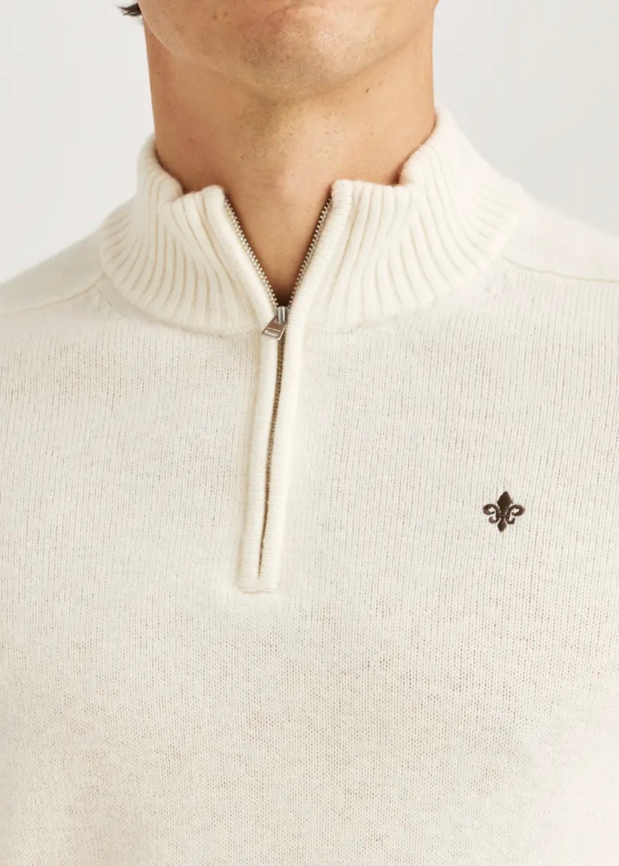 New Hertford Half Zip Offwhite