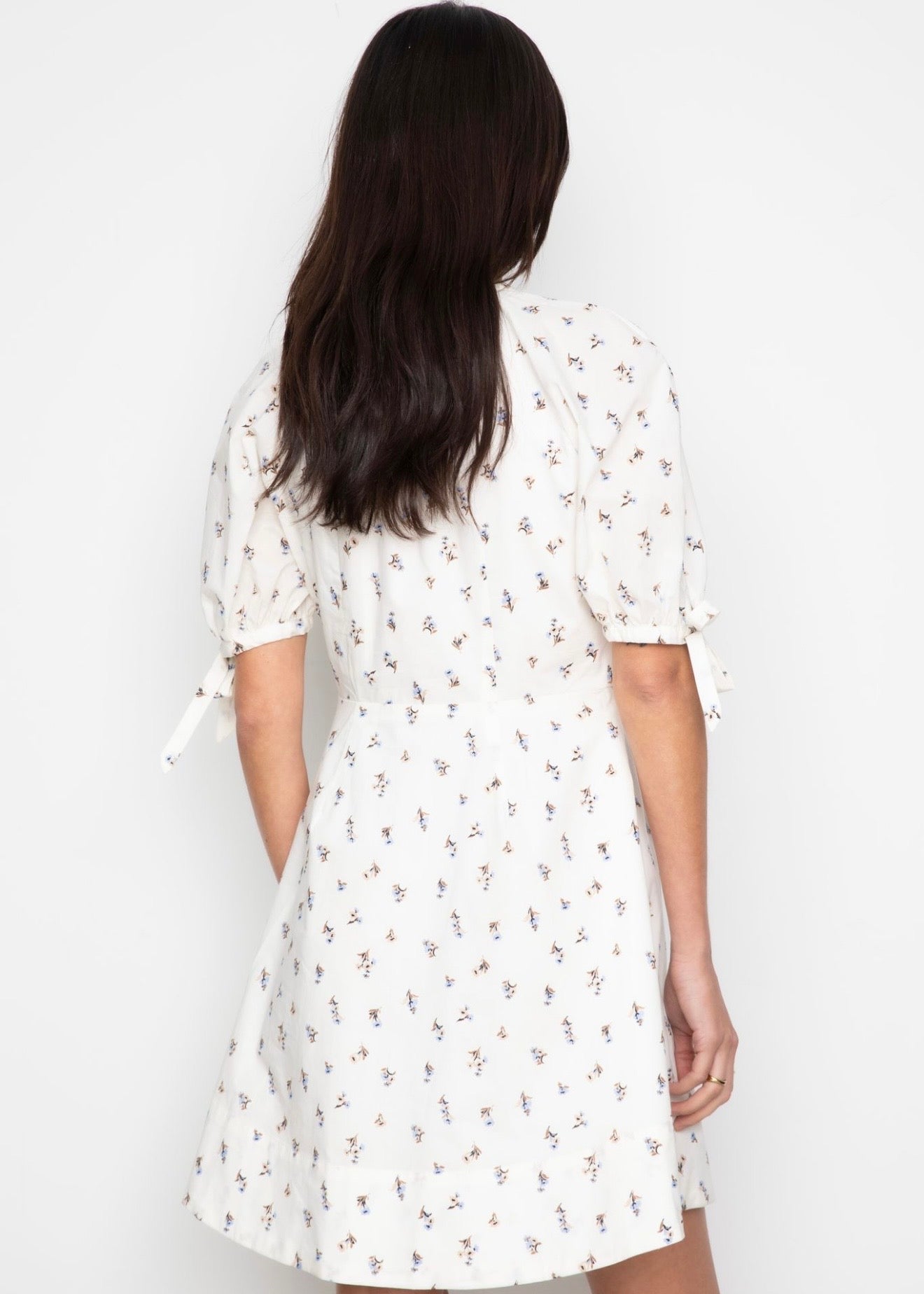 Lia Dress White Anemone Print