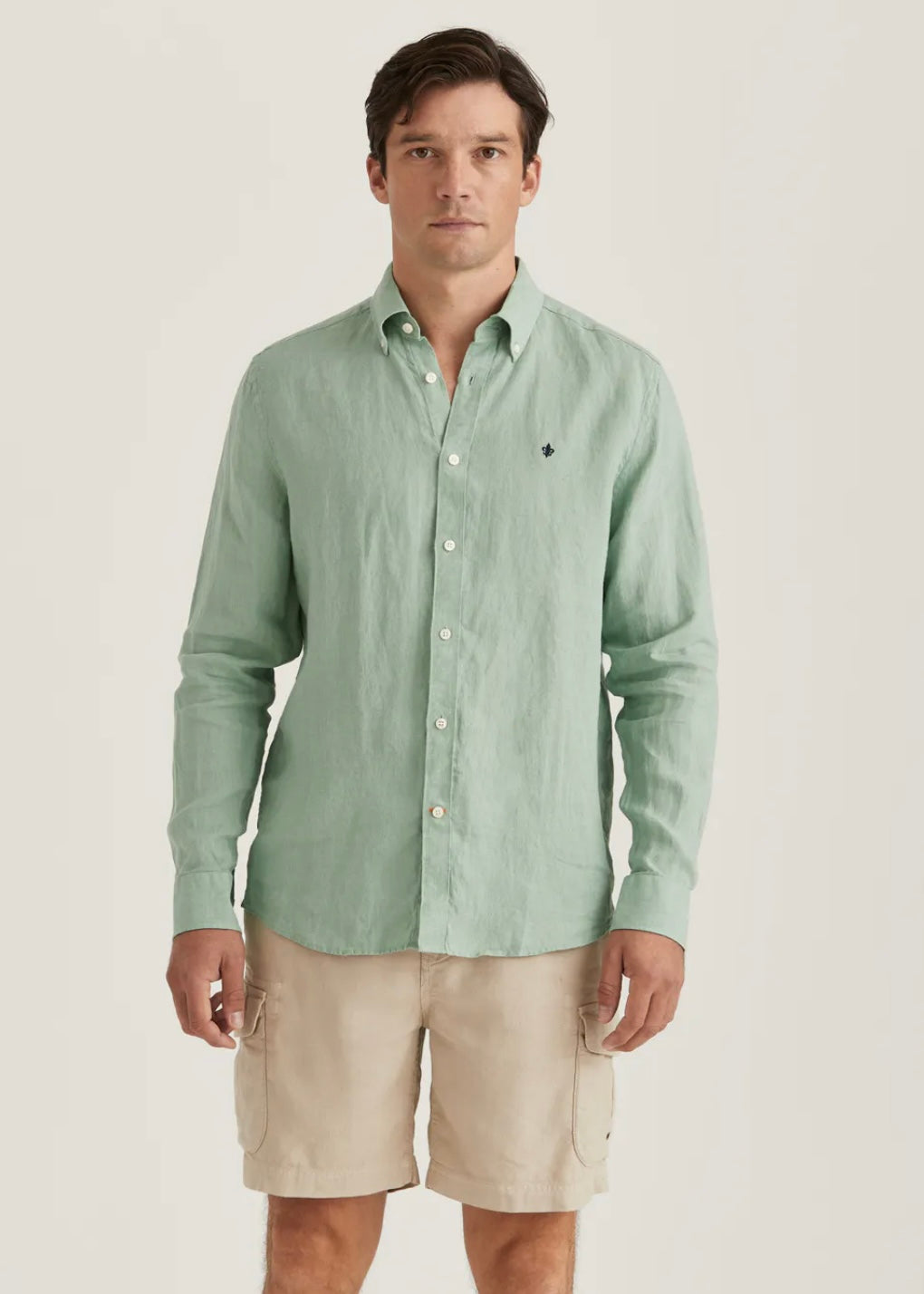 Morris Douglas Linen shirt - Green