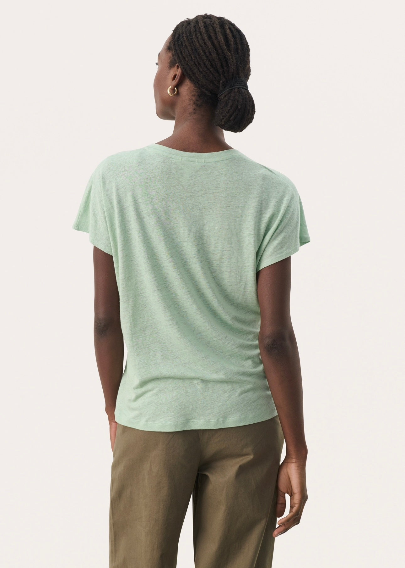 Part Two Axelines t-shirt - Cameo Green
