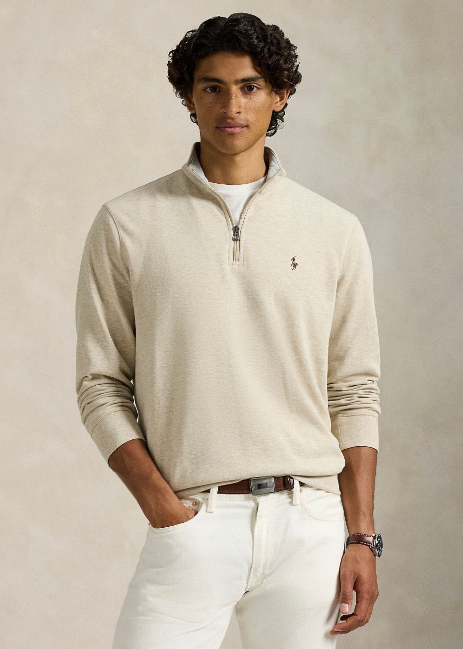 Jersey Quarter Zip Expedition Dune Heather