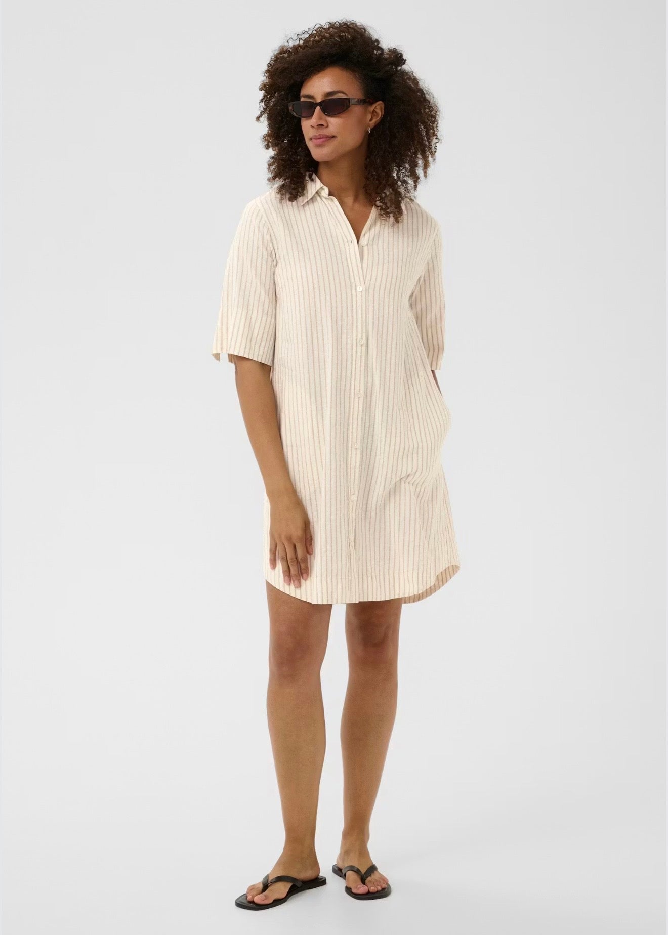 Berrit Dress Neutral Stripe