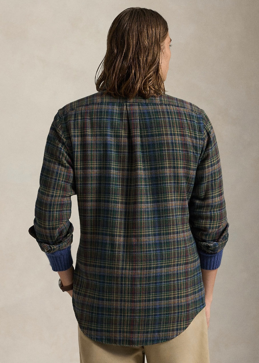 Plaid Brushed Flannel shirt Pine Navy
