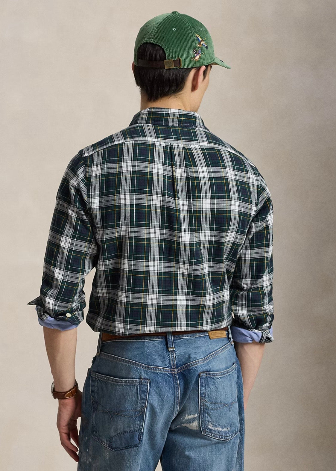 Custom Fit Double Faced Oxford Shirt Navy
