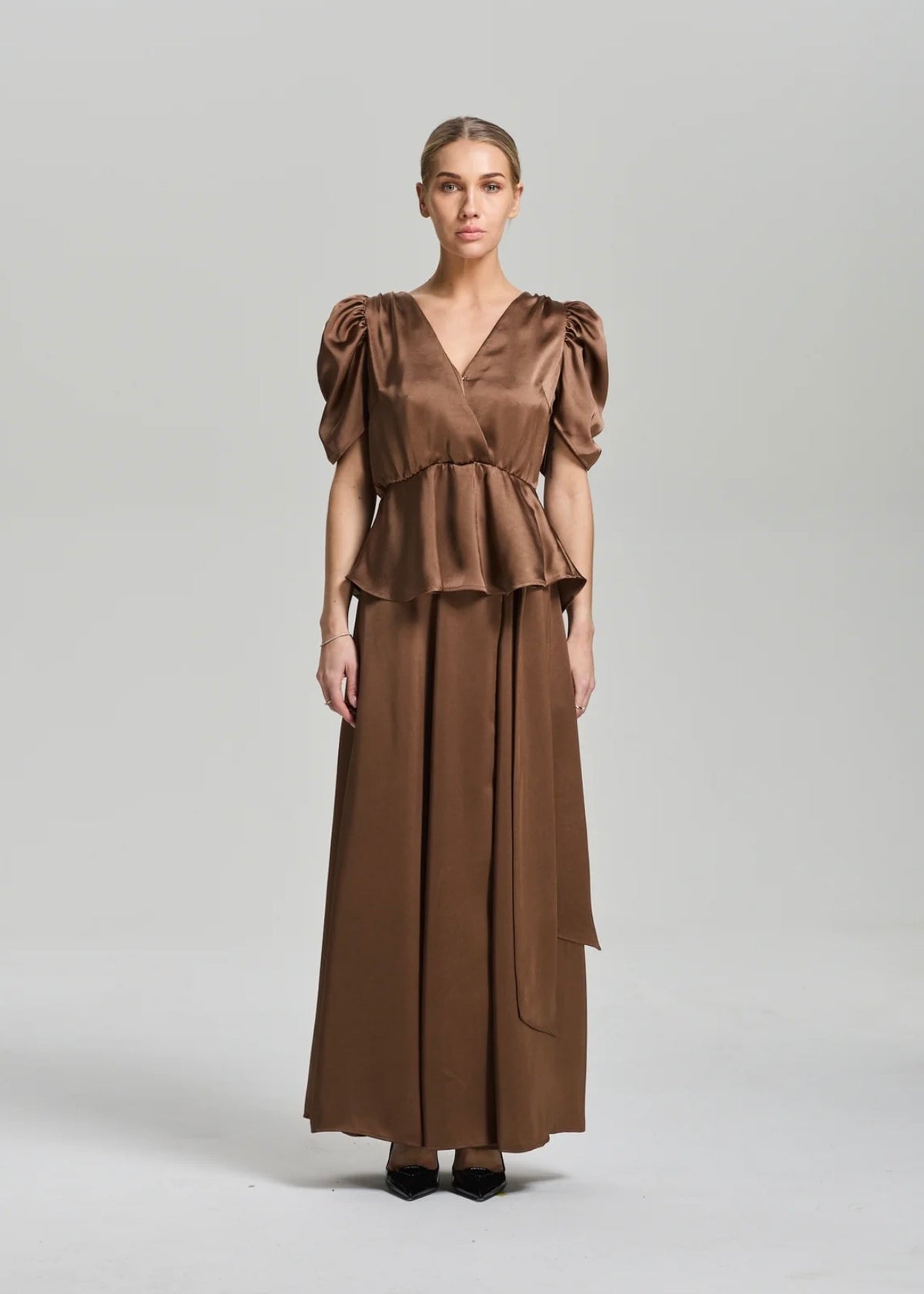 Emma Blouse Ombre Brown