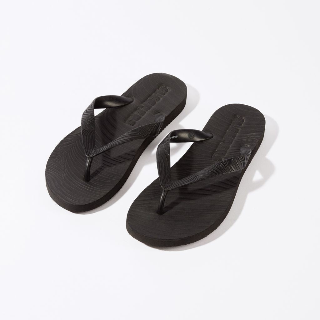 Sleepers Slim Wide Strap flip flop - Black