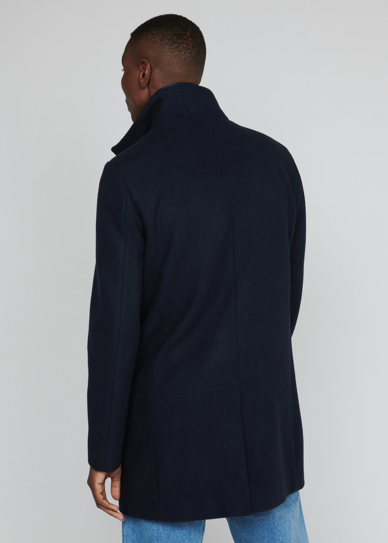 Harvey Wool coat Dark Navy