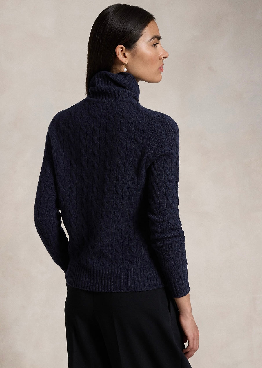 Cable Turtleneck sweater Hunter Navy