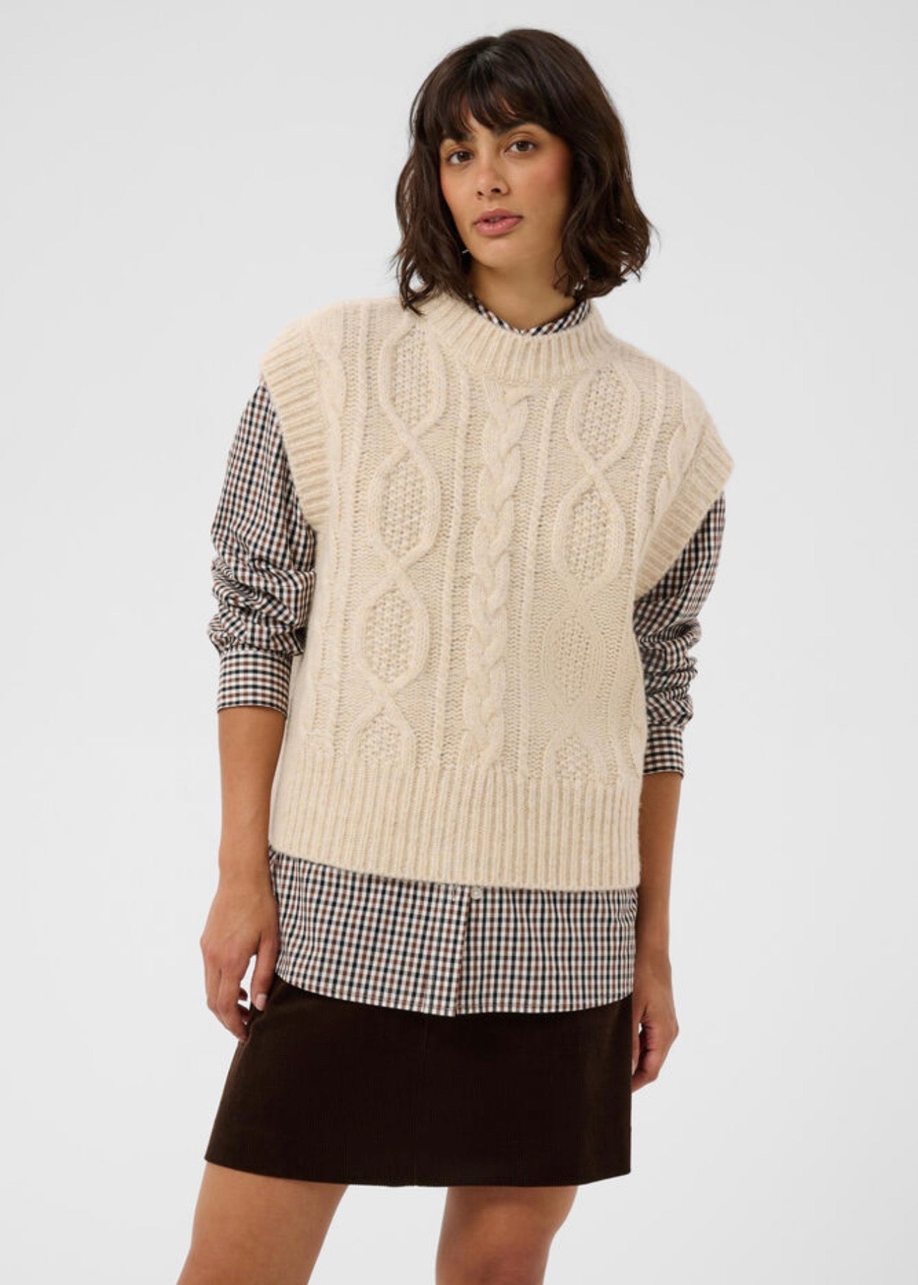 Chanina Waistcoat Whitecap Melange