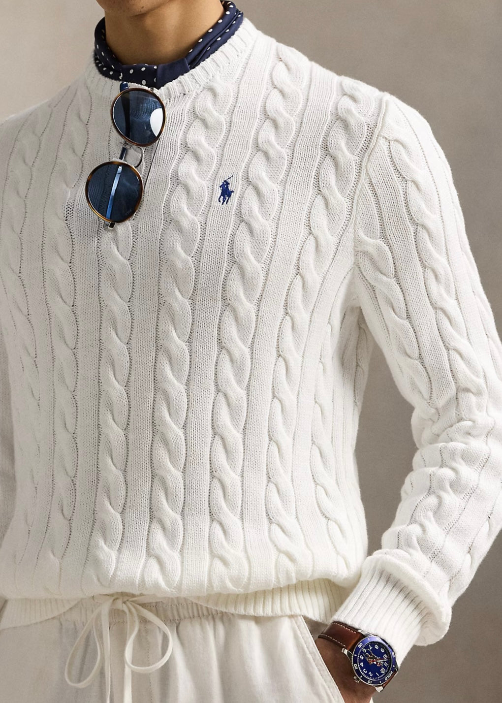 Ralph Lauren Cotton Cable sweater - White