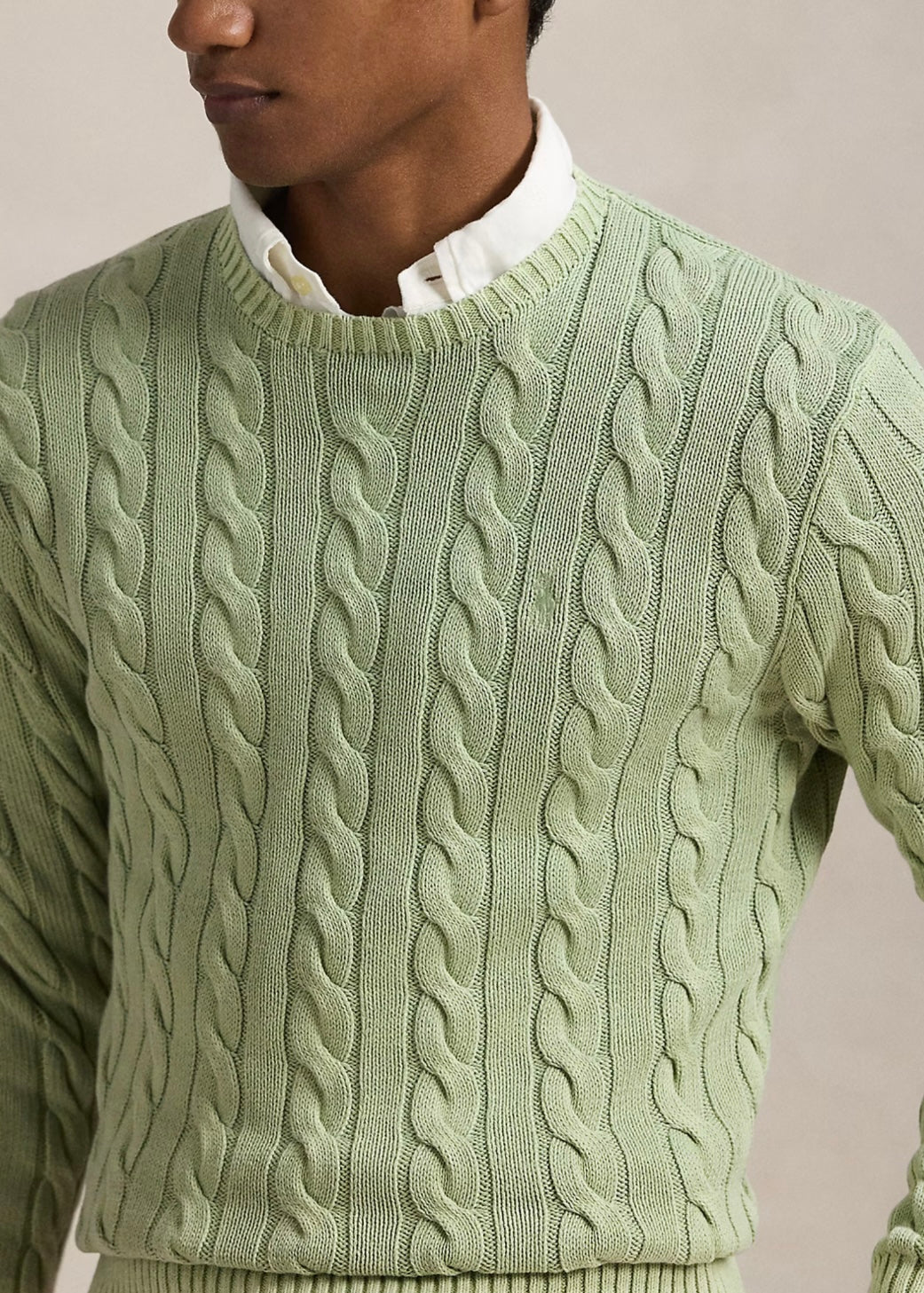 Ralph Lauren Cotton Cable sweater - Greenstone