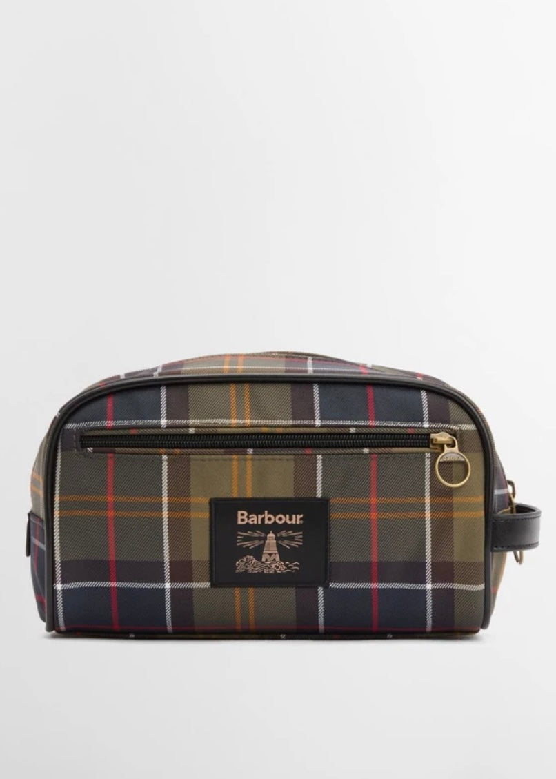 Tartan Washbag Olive