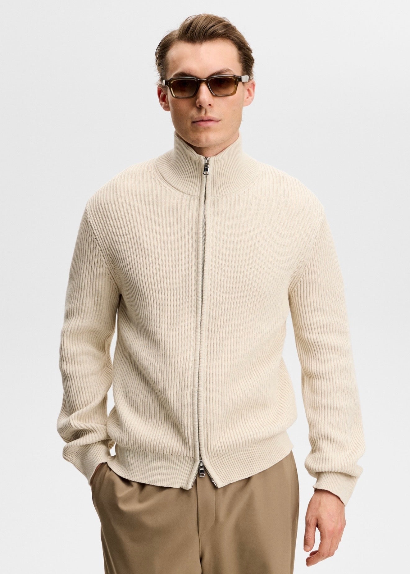 Alexis Full Zip Cardigan Moonbeam