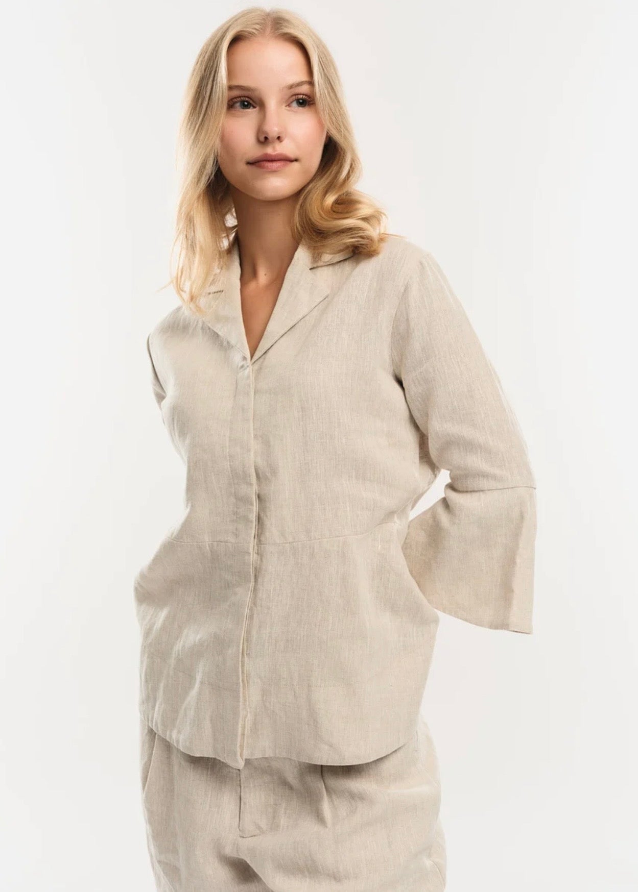 Guro Linen Shirt Beige Melange