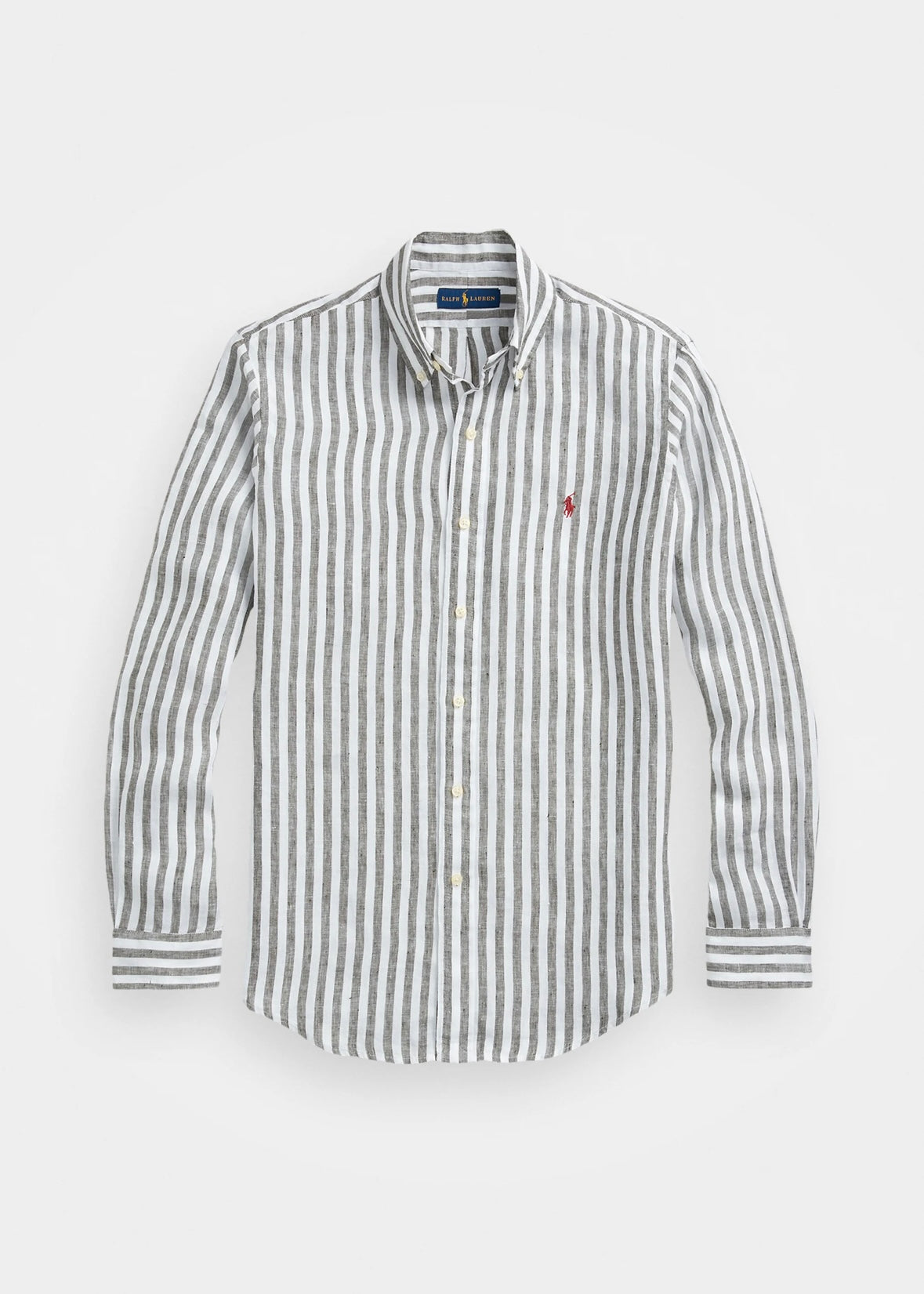 Polo Ralph Lauren Linen shirt custom fit - Olive/White Stripe